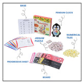 Skaleups Mathematica 4 In 1 Maths Learning Activity Box With 30 Jigsaw Puzzles, Wooden Boards, Numbers Tiles And Learning Clock L Educational Toys/Gifts For 5-6 Years Kids